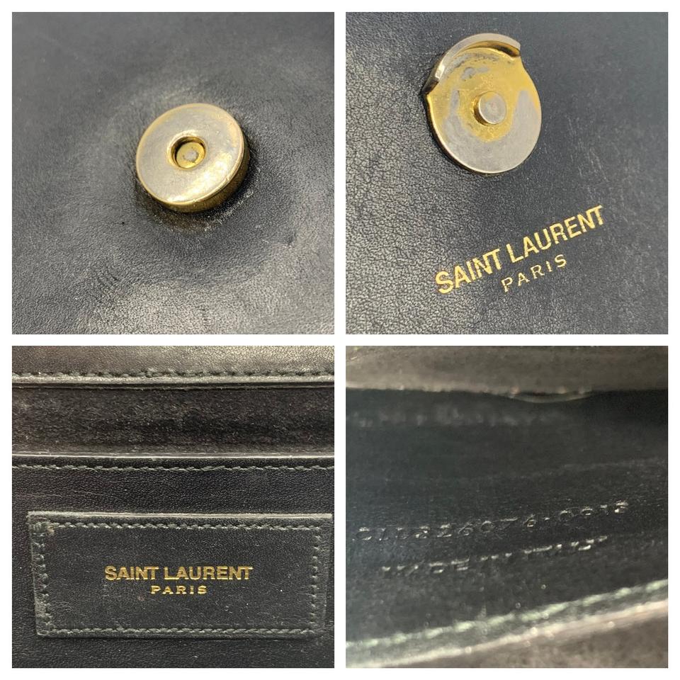 Saint Laurent Kate Shoulder Bag Small Black in Calfskin with Gold-tone - US