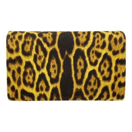 Monogrammed Metallic Leopard Wallet