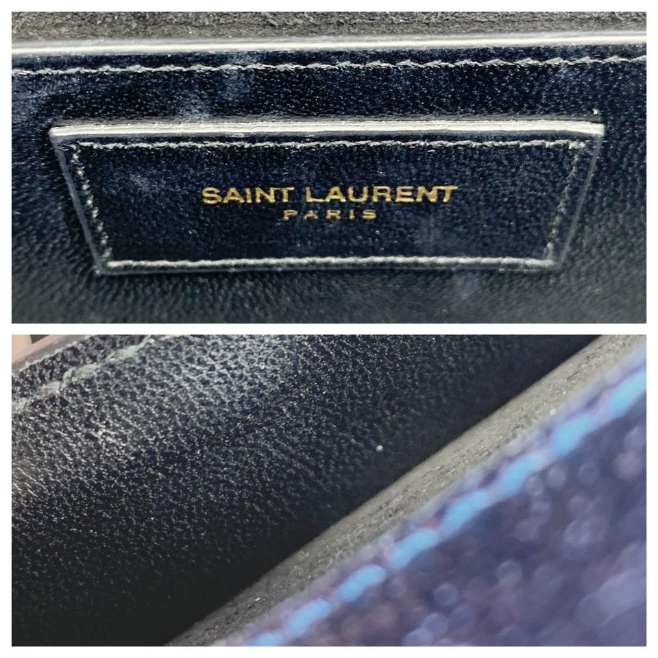 Saint Laurent Small Monogram Denim Shoulder Bag