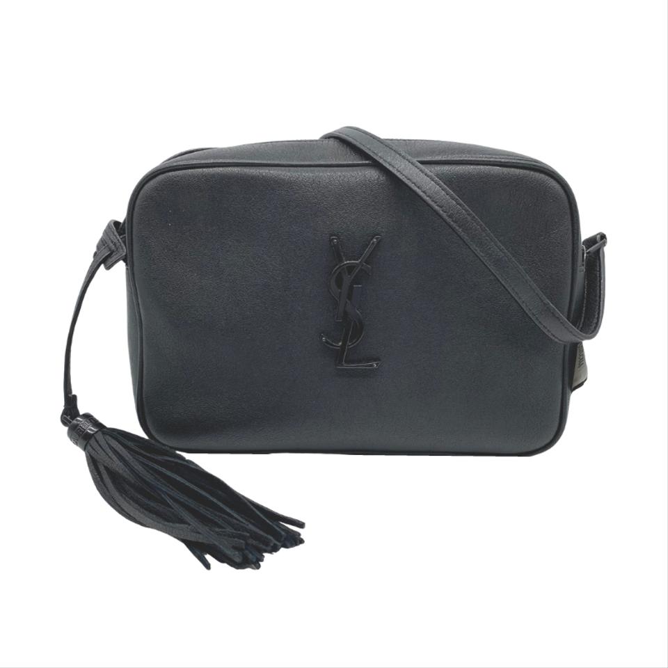 Saint Laurent Monogram Loulou Camera Lou Black Leather Shoulder Bag -  MyDesignerly