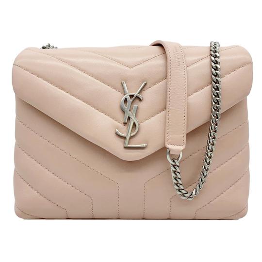 Saint Laurent Monogram Loulou Crossbody Small Monogram Chain Pink Leather Shoulder Bag