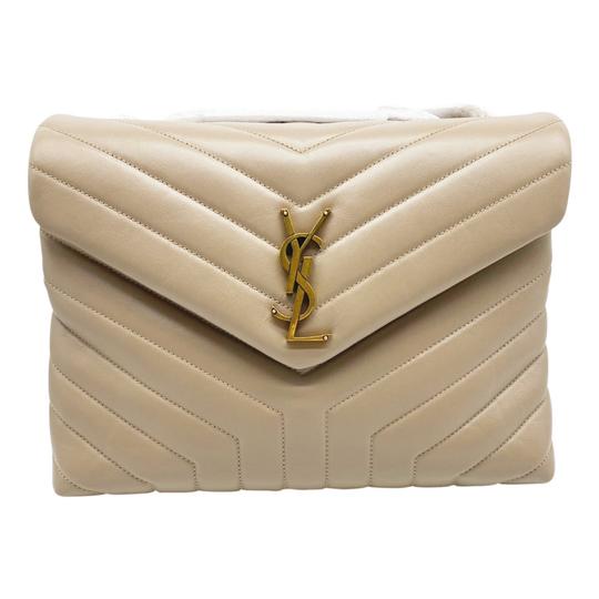 Saint Laurent Small Loulou Monogram Quilted Leather Crossbody White -  MyDesignerly