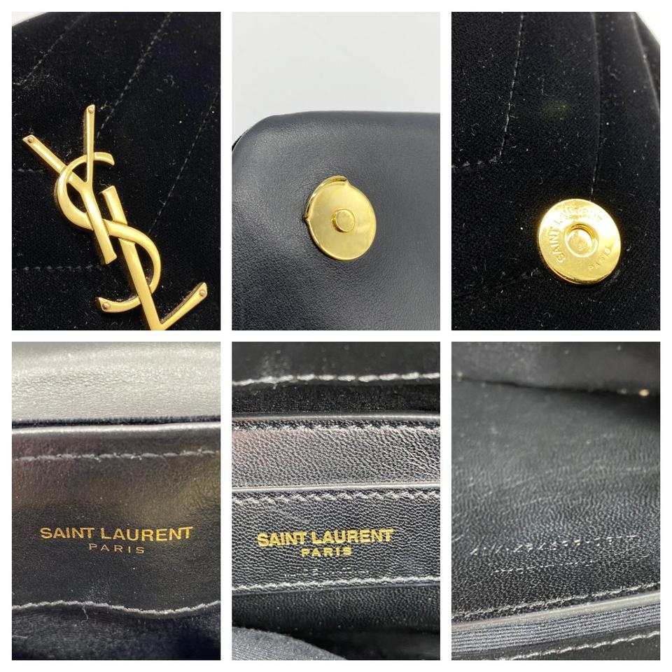 Bag Loulou small black monogrammed gold