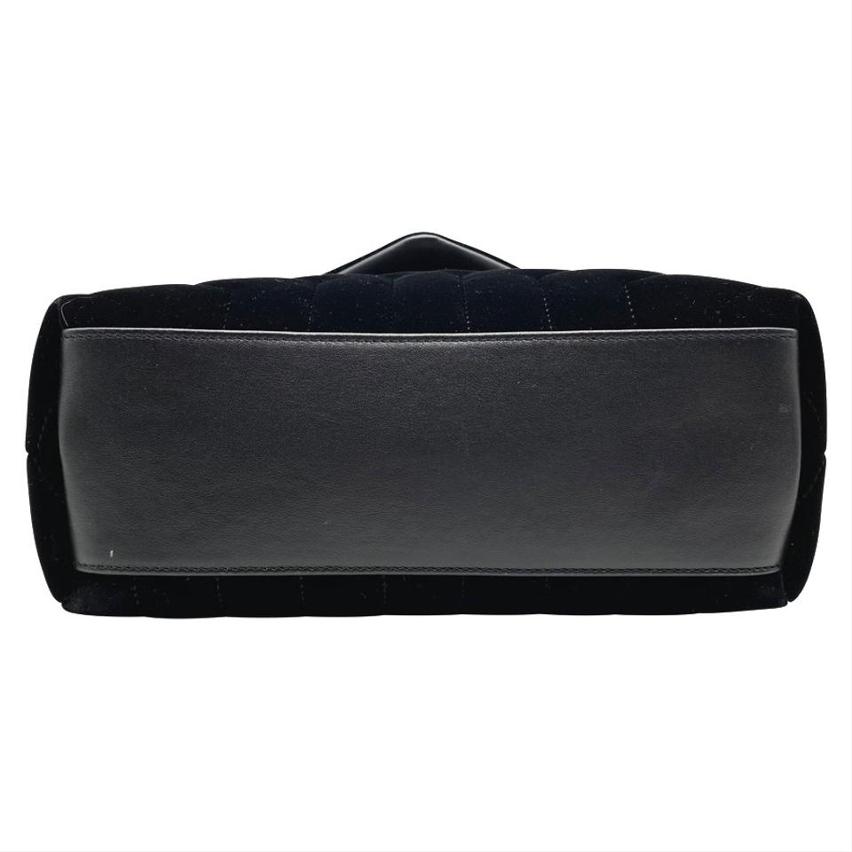 Saint Laurent Classic Monogram Quilted-Leather Shoulder Bag in Black