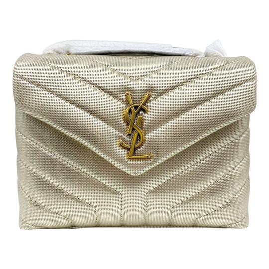 Saint Laurent Ysl Monogram Metallic Blogger Tassel Gold Leather Cross -  MyDesignerly