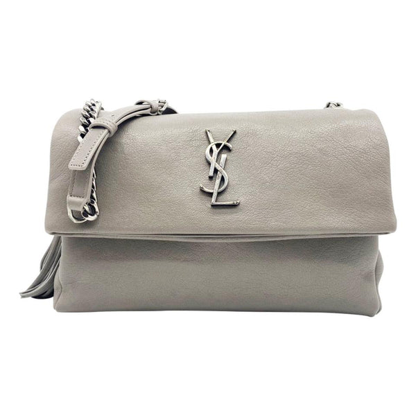 Saint Laurent Monogram Medium West Hollywood Grey Leather Shoulder Bag -  MyDesignerly