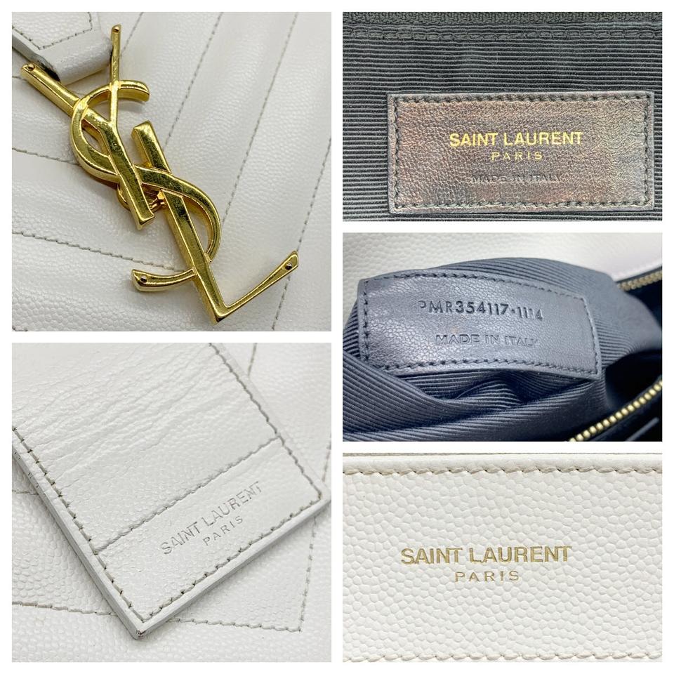 Saint Laurent Chevron Monogram Shopping Bag