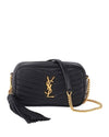 Saint Laurent Monogram Ysl Camera Black Leather Cross Body Bag