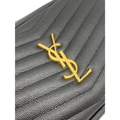 Saint Laurent Monogram Ysl Camera Black Leather Cross Body Bag