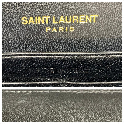 Saint Laurent Wallet on Chain Monogram Kate Monogram Ysl Black Patent -  MyDesignerly