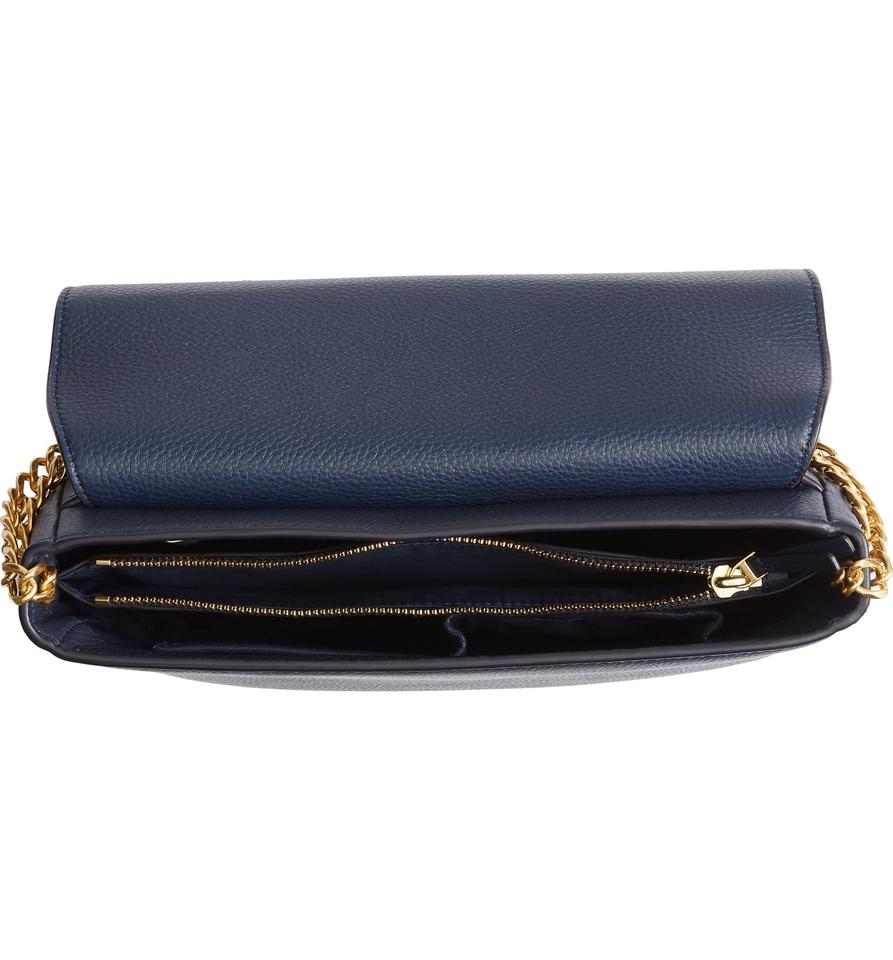 Tory Burch Chelsea Royal Blue Leather Shoulder Bag - MyDesignerly