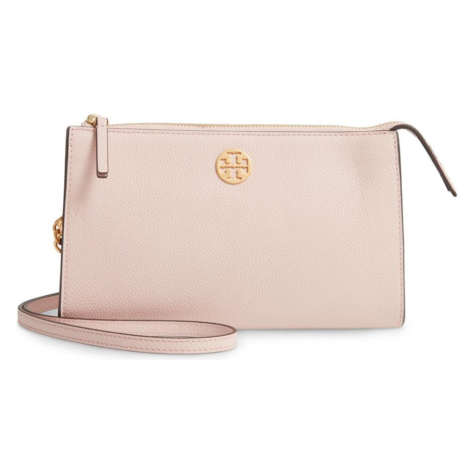 Tory Burch Everly Flap Saddle Brown Leather Shoulder Bag - MyDesignerly