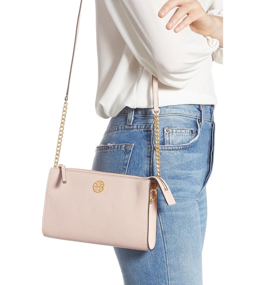 Tory Burch Women's Miller Mini Crossbody Bag, Pink Plie, One Size: Handbags