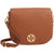 Tory Burch Everly Flap Saddle Brown Leather Shoulder Bag