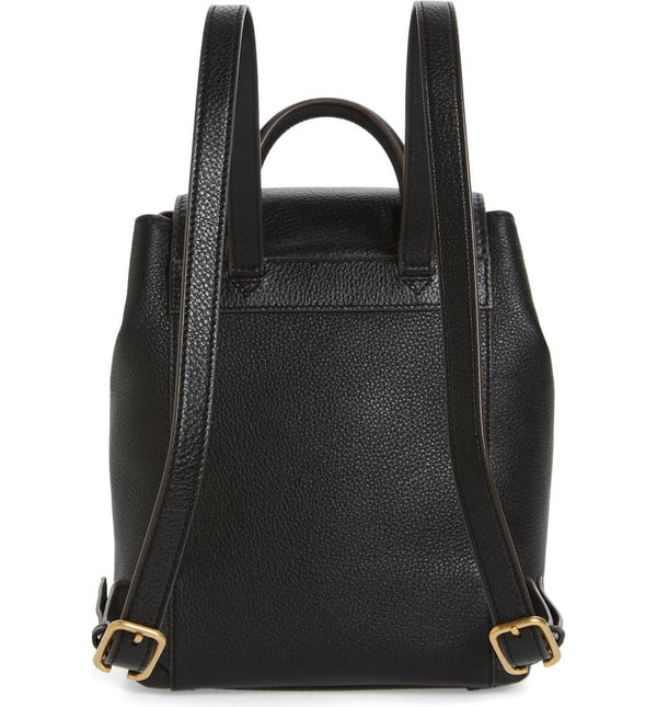 Tory burch outlet black leather backpack