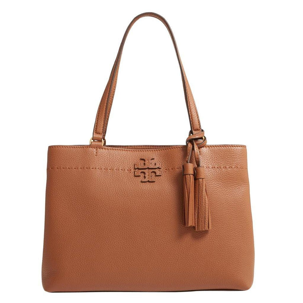 Tory Burch Everly Flap Saddle Brown Leather Shoulder Bag - MyDesignerly