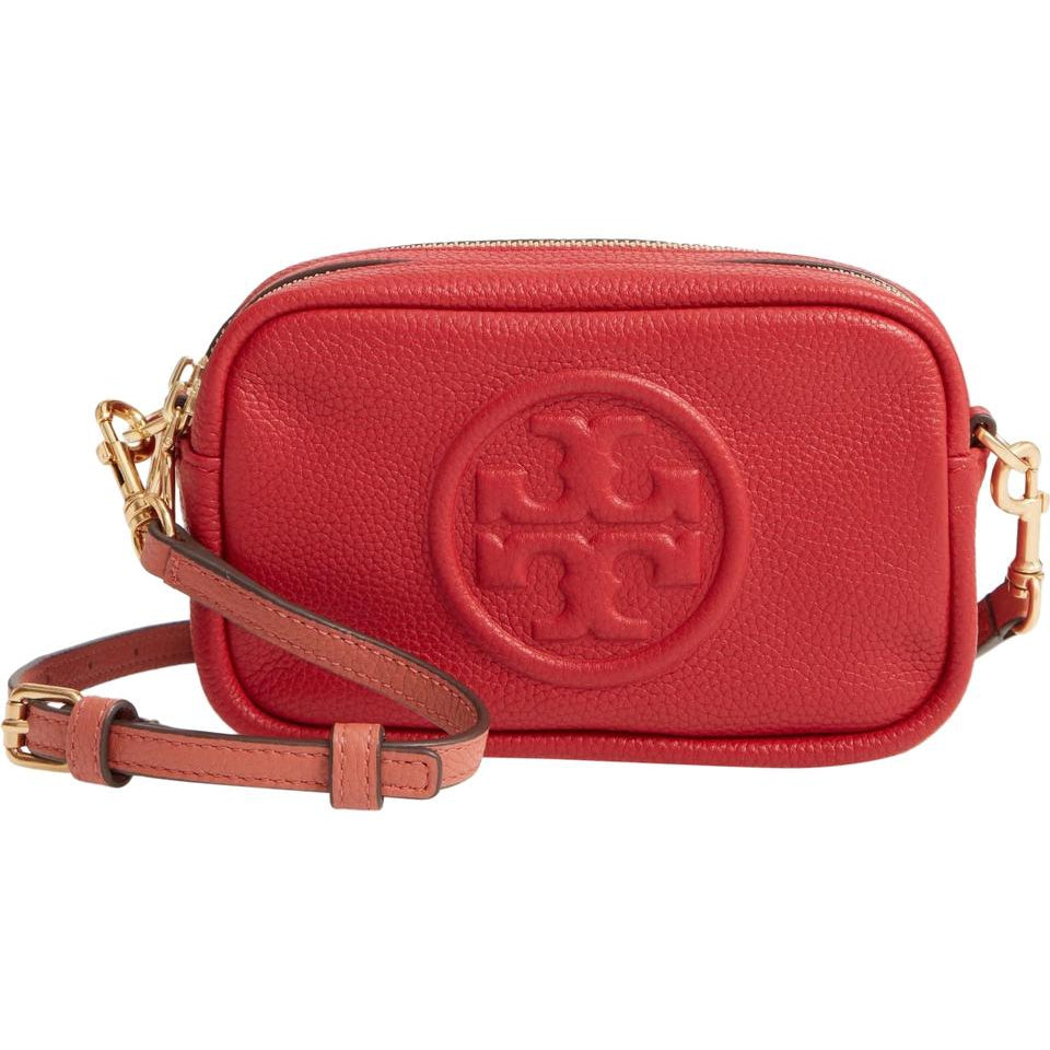 Leather crossbody bag Tory Burch Red in Leather - 24979606