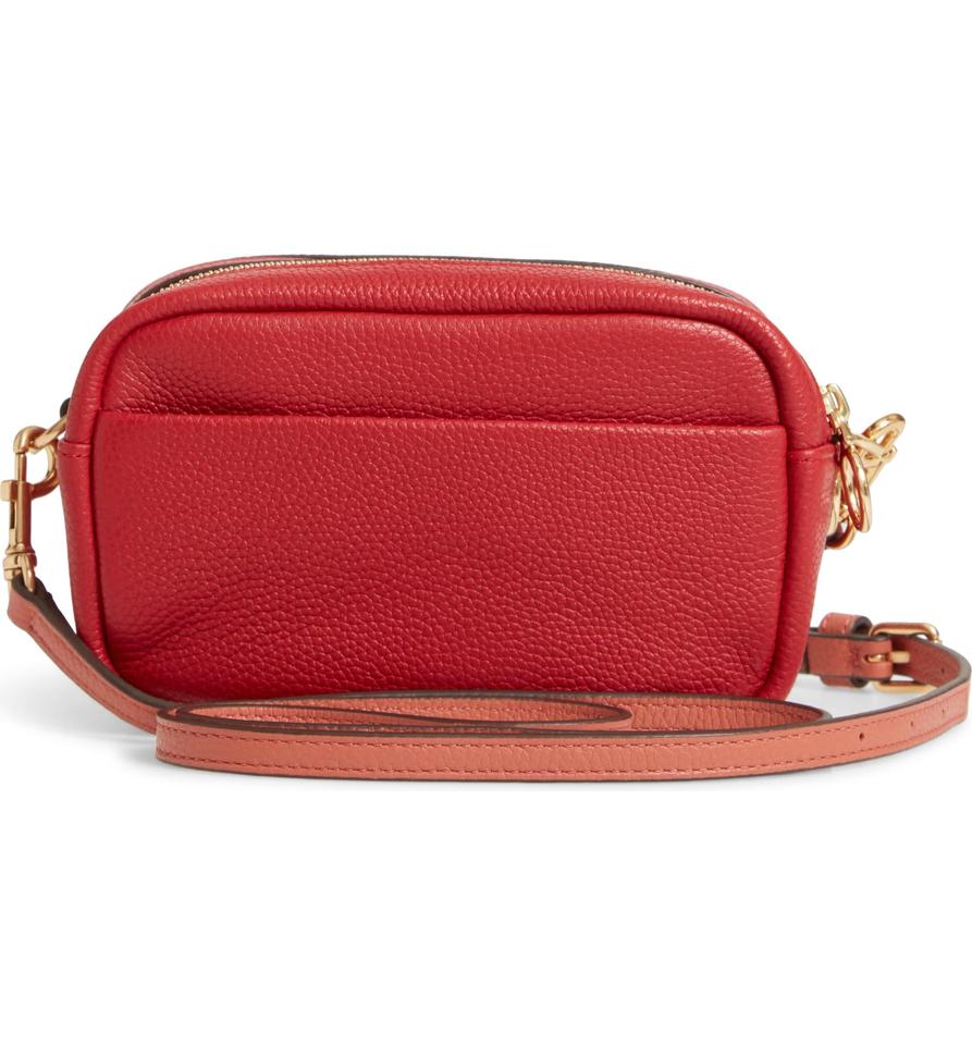 Leather crossbody bag Tory Burch Red in Leather - 24955691