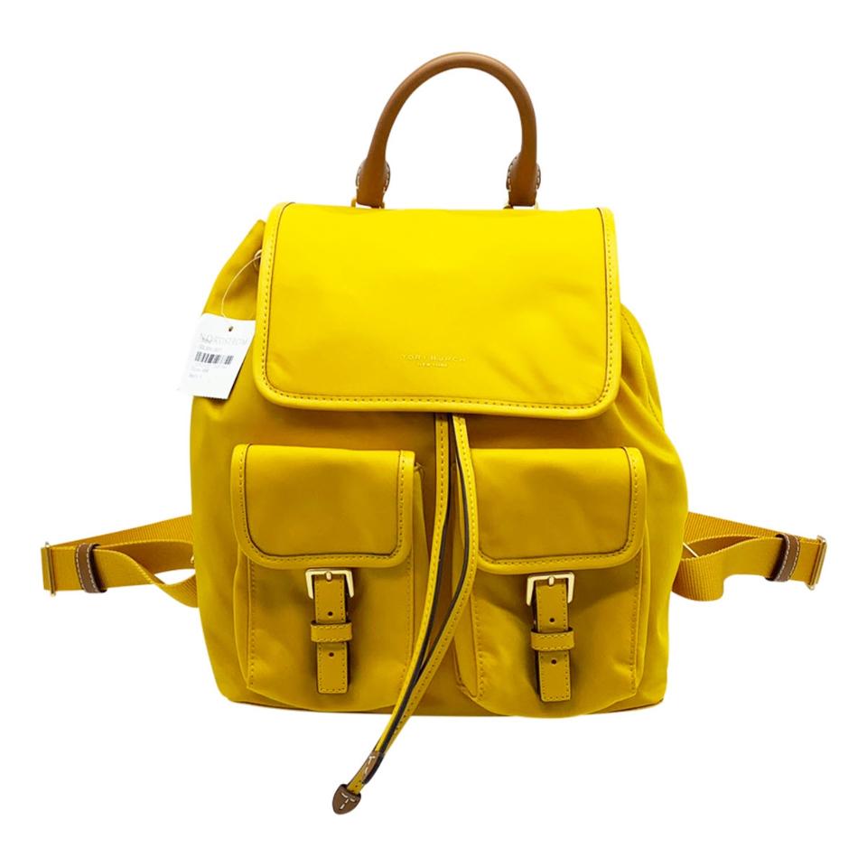 Tory burch yellow backpack new arrivals