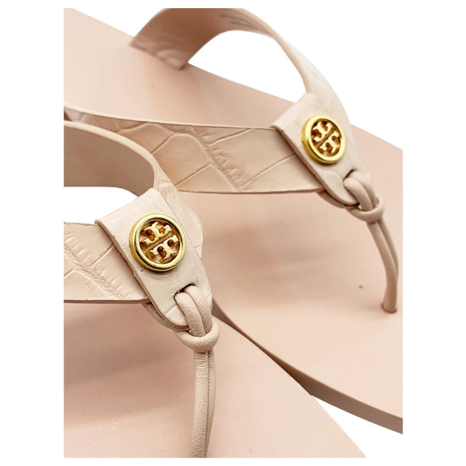 Leather sandals Tory Burch Pink size 9 US in Leather - 24669873